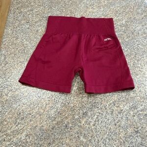 AYBL Deep Red Active seamless shorts size medium